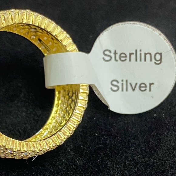 Gold sterling silver ring NWT! So sparkly! Gold tone band with sparkle! - Picture 12 of 16